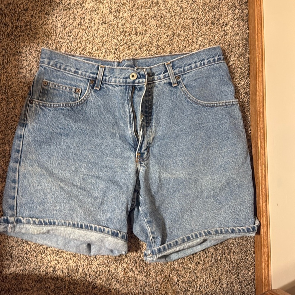Vintage Genetic Jeans 100% cotton mid thigh baggy jean shorts jorts 34